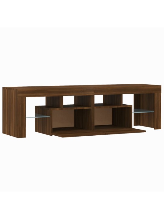 Tv skříňka s led osvětlením hnědý dub 140 x 36,5 x 40 cm