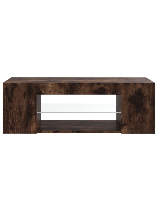 TV skříňka s LED osvětlením kouřový dub 90 x 39 x 30 cm