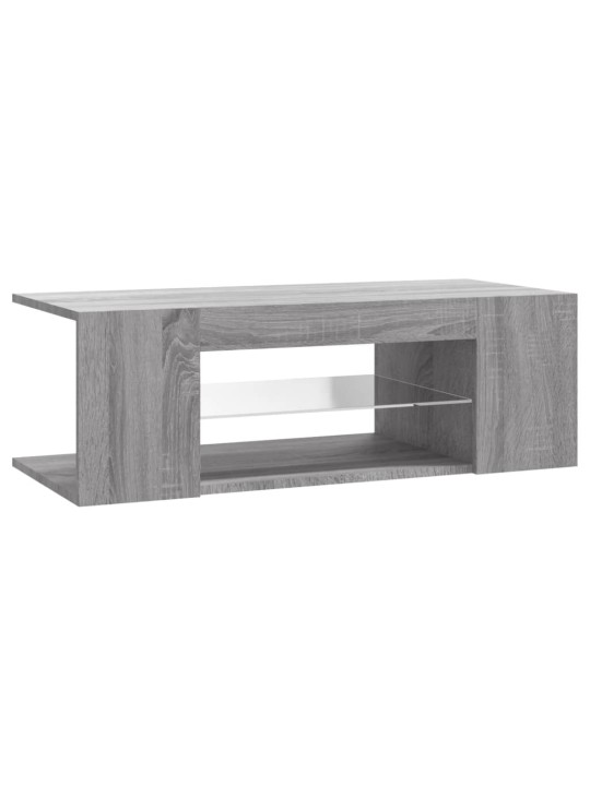 TV skříňka s LED osvětlením šedá sonoma 90 x 39 x 30 cm