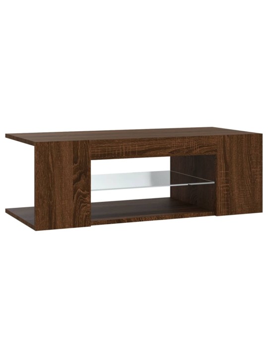 TV skříňka s LED osvětlením hnědý dub 90 x 39 x 30 cm