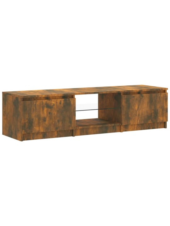 TV skříňka s LED osvětlením kouřový dub 140 x 40 x 35,5 cm