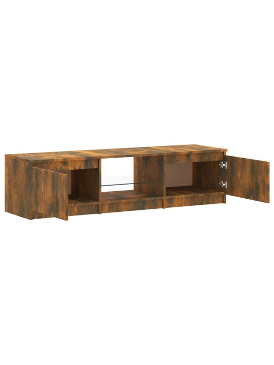 TV skříňka s LED osvětlením kouřový dub 140 x 40 x 35,5 cm