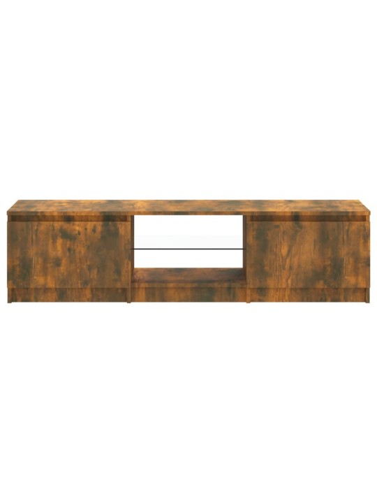 TV skříňka s LED osvětlením kouřový dub 140 x 40 x 35,5 cm