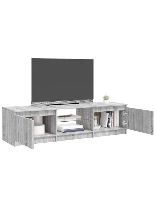Tv skříňka s led osvětlením šedá sonoma 140x40x35,5 c
