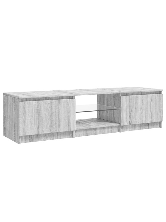 Tv skříňka s led osvětlením šedá sonoma 140x40x35,5 c