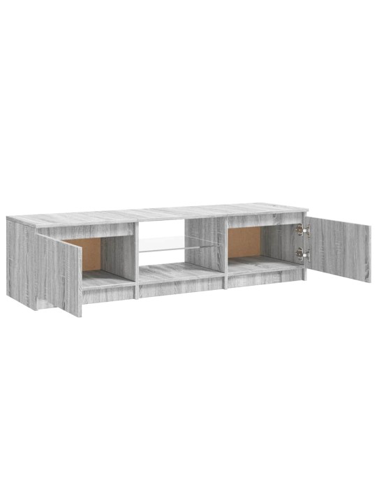 Tv skříňka s led osvětlením šedá sonoma 140x40x35,5 c