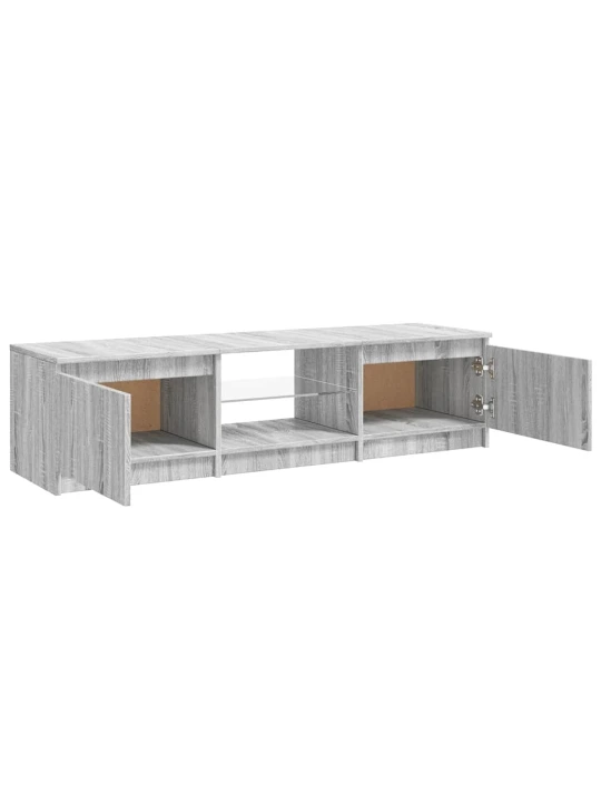 Tv skříňka s led osvětlením šedá sonoma 140x40x35,5 c