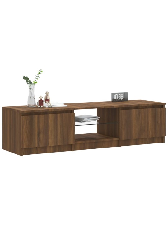 TV skříňka s LED osvětlením hnědý dub 140x40x35,5 c