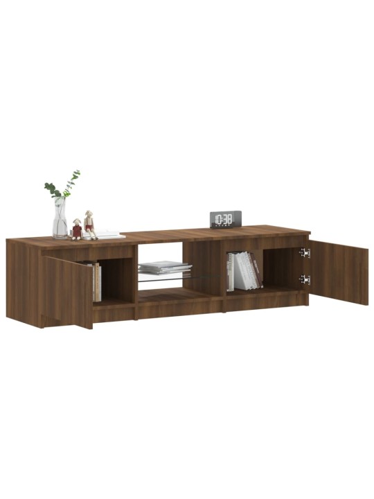 TV skříňka s LED osvětlením hnědý dub 140x40x35,5 c