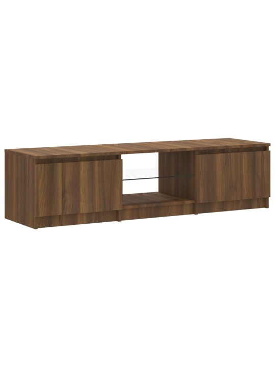 TV skříňka s LED osvětlením hnědý dub 140x40x35,5 c