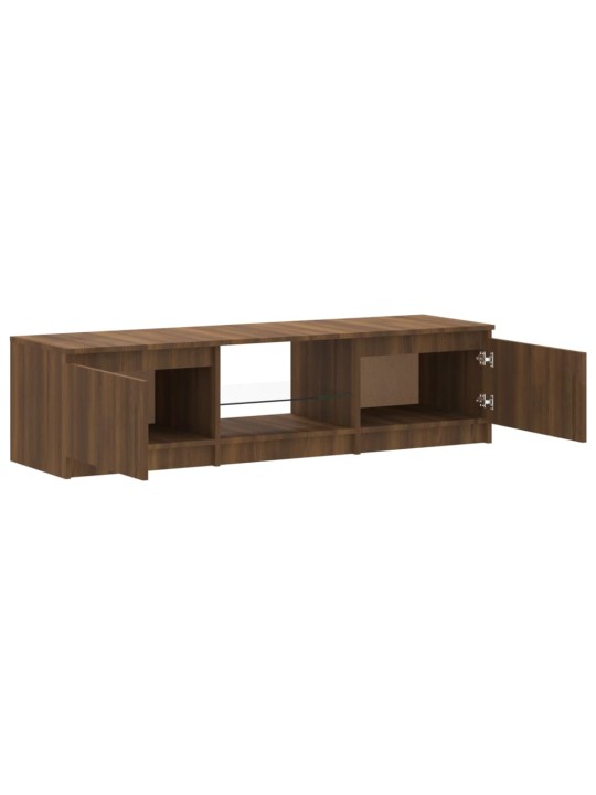 TV skříňka s LED osvětlením hnědý dub 140x40x35,5 c