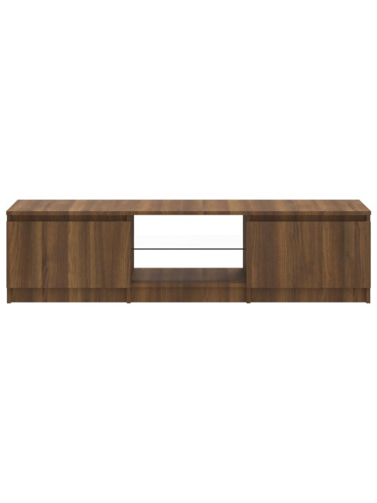 TV skříňka s LED osvětlením hnědý dub 140x40x35,5 c