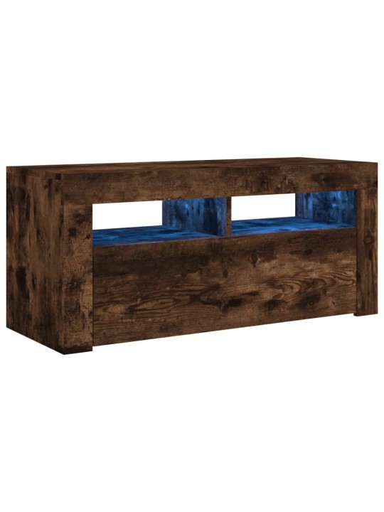 TV skříňka s LED osvětlením kouřový dub 90 x 35 x 40 cm