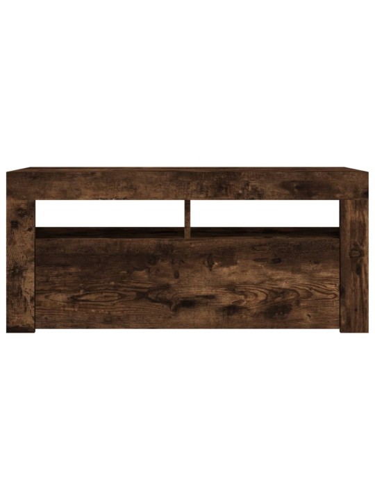 TV skříňka s LED osvětlením kouřový dub 90 x 35 x 40 cm