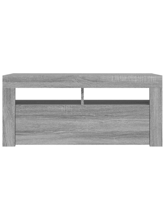 TV skříňka s LED osvětlením šedá sonoma 90 x 35 x 40 cm