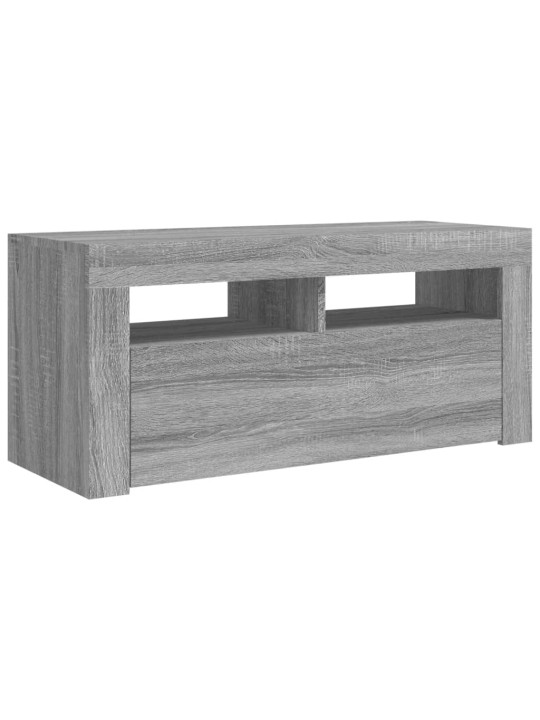 TV skříňka s LED osvětlením šedá sonoma 90 x 35 x 40 cm