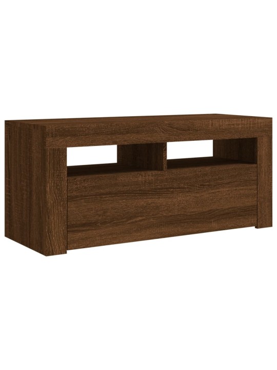 TV skříňka s LED osvětlením hnědý dub 90 x 35 x 40 cm