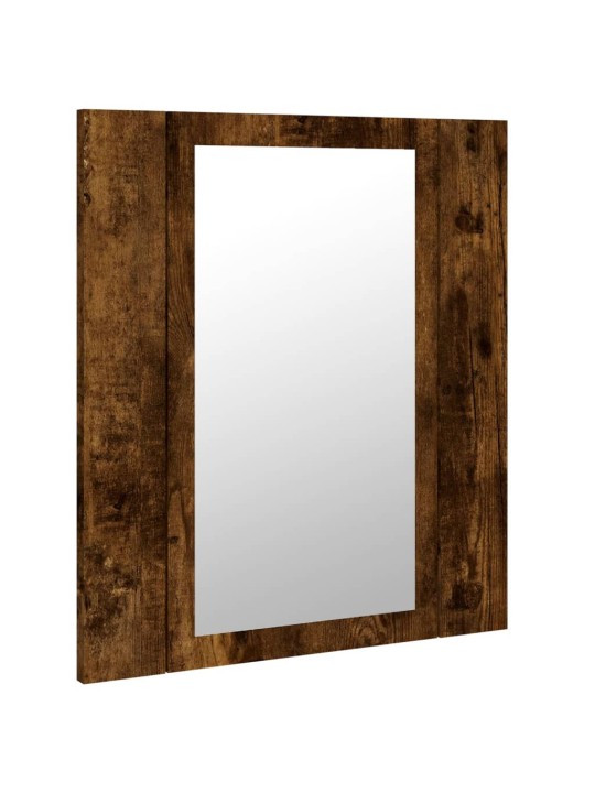 Zrcadlová skříňka s LED kouřový dub 40x12x45cm kompozitní dřevo