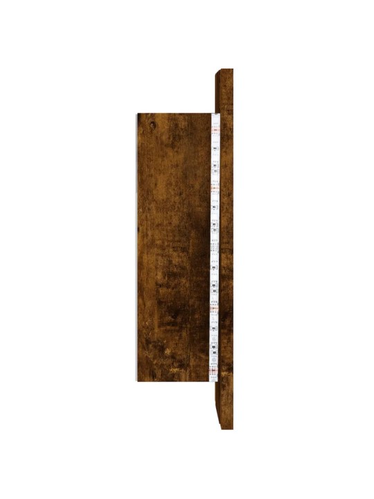 Zrcadlová skříňka s LED kouřový dub 40x12x45cm kompozitní dřevo