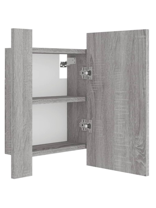Zrcadlová skříňka LED šedá sonoma 40x12x45 cm kompozitní dřevo