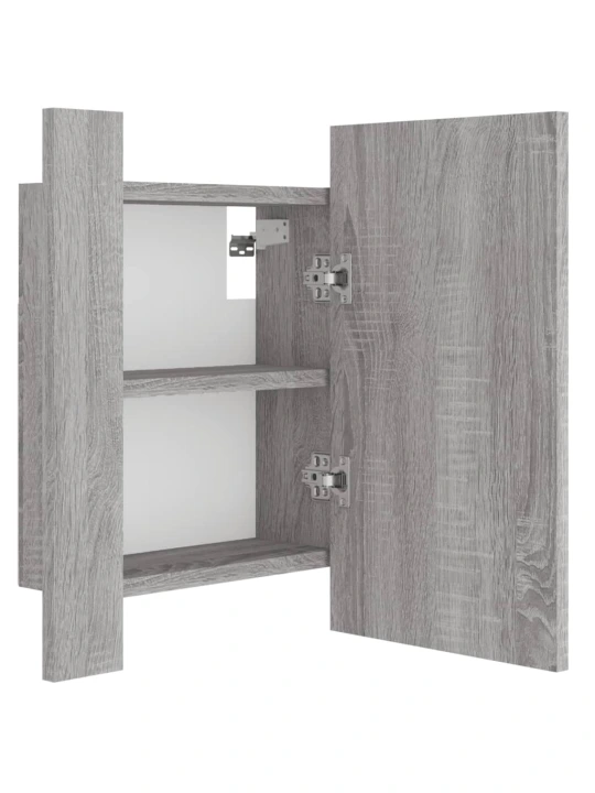 Zrcadlová skříňka LED šedá sonoma 40x12x45 cm kompozitní dřevo