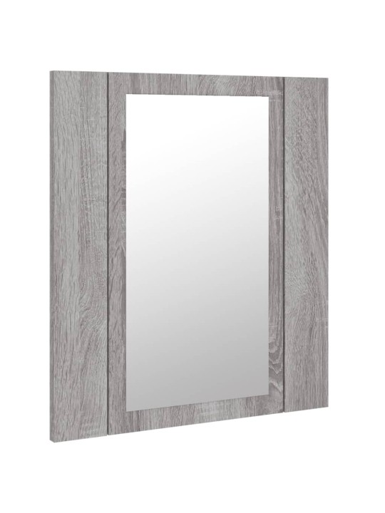 Zrcadlová skříňka LED šedá sonoma 40x12x45 cm kompozitní dřevo