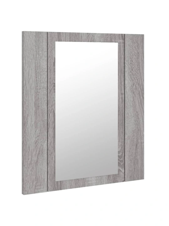 Zrcadlová skříňka LED šedá sonoma 40x12x45 cm kompozitní dřevo