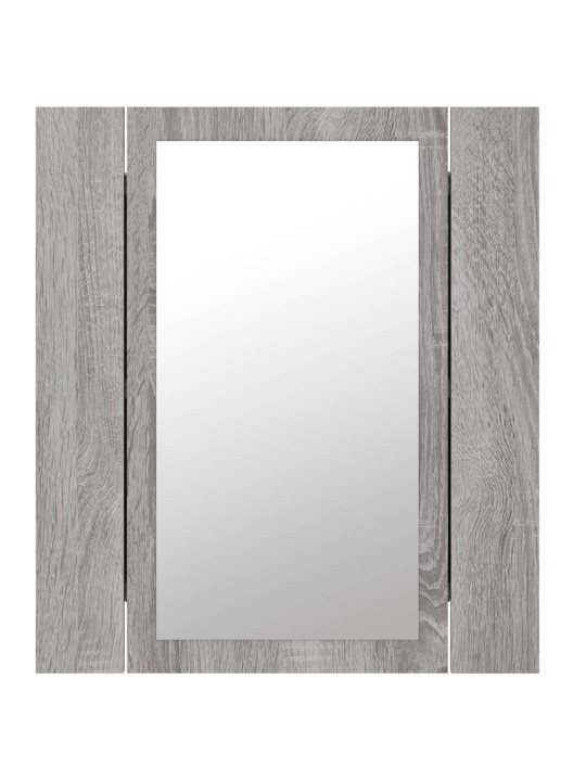 Zrcadlová skříňka LED šedá sonoma 40x12x45 cm kompozitní dřevo