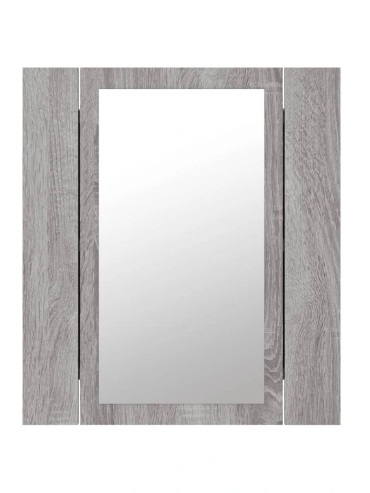 Zrcadlová skříňka LED šedá sonoma 40x12x45 cm kompozitní dřevo