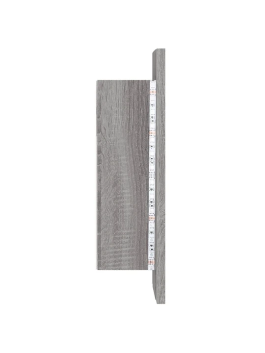 Zrcadlová skříňka LED šedá sonoma 40x12x45 cm kompozitní dřevo