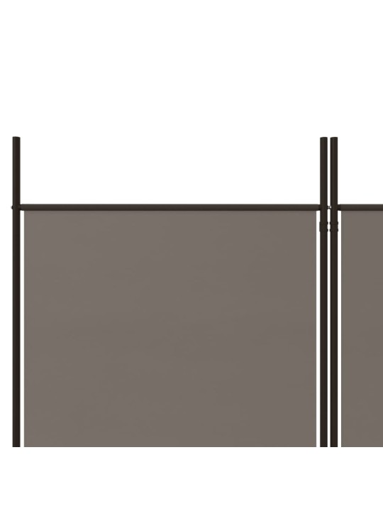 5dílný paraván antracitový 250x200 cm textil