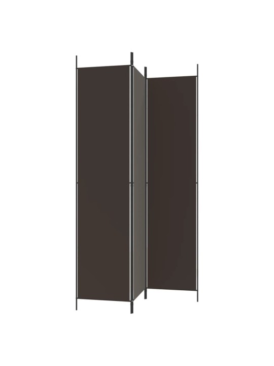 3dílný paraván hnědý 150x220 cm textil