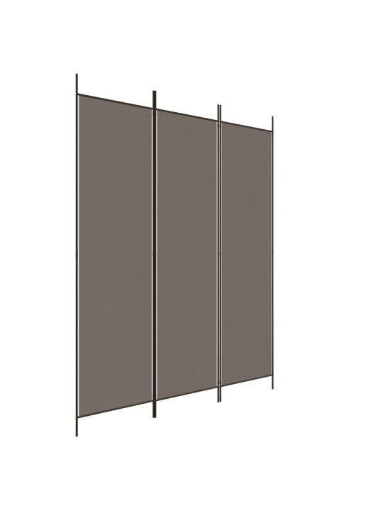 3dílný paraván antracitový 150x220 cm textil