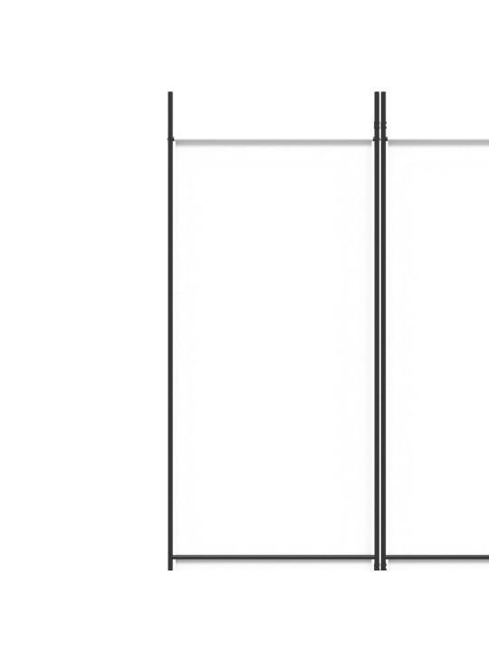 6dílný paraván bílý 300x220 cm textil