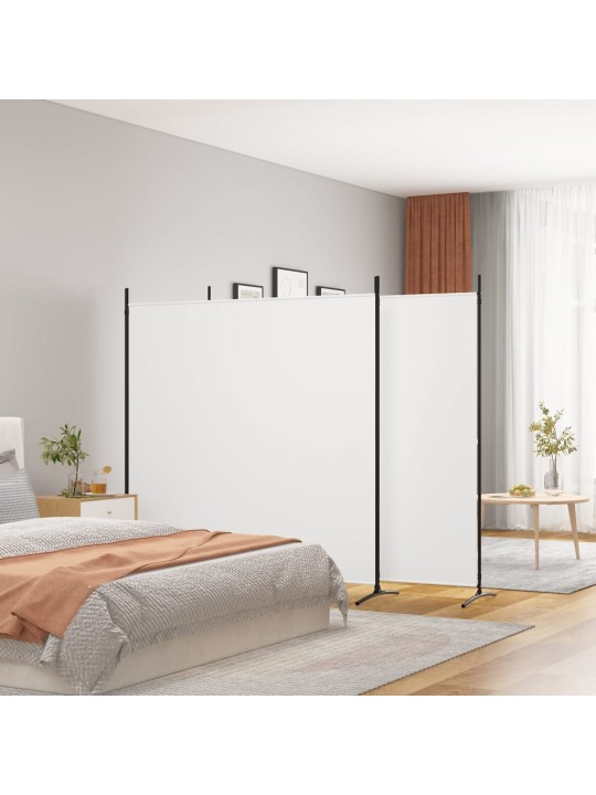 3dílný paraván bílý 525 x 180 cm textil