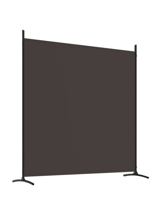 4dílný paraván hnědý 698x180 cm textil