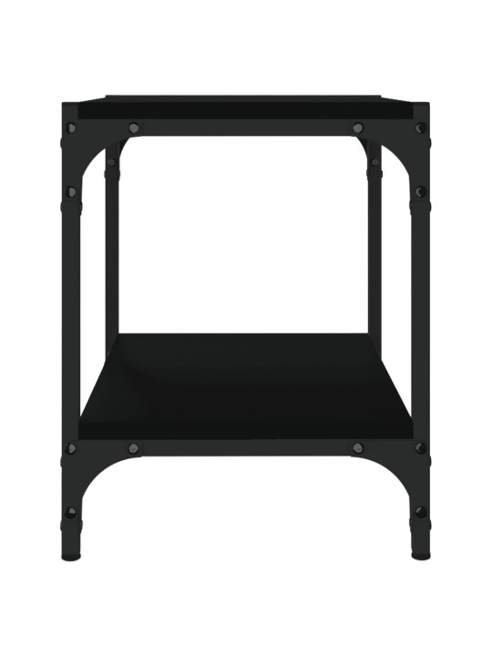 TV skříňka černá 40x33x41 cm kompozitní dřevo a ocel