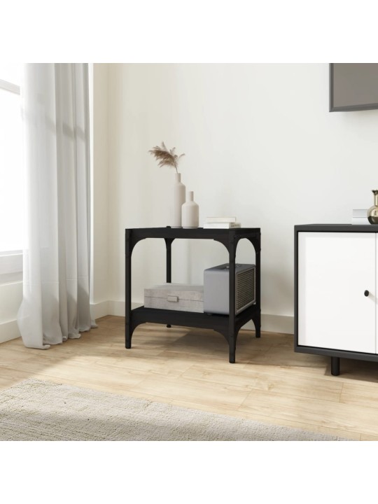 TV skříňka černá 40x33x41 cm kompozitní dřevo a ocel