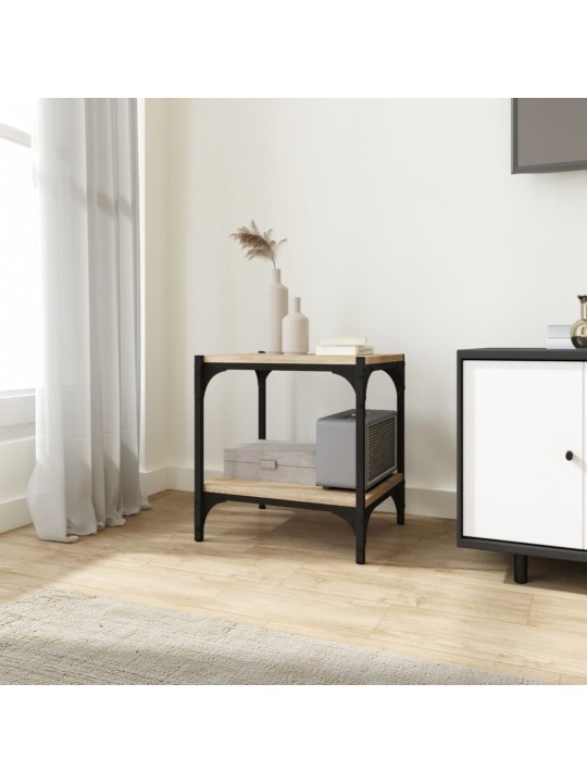 TV skříňka dub sonoma 40 x 33 x 41 cm kompozitní dřevo a ocel