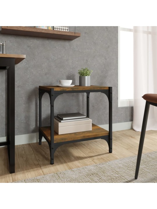 TV skříňka kouřový dub 40x33x41 cm kompozitní dřevo a ocel