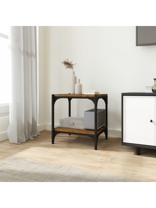 TV skříňka kouřový dub 40x33x41 cm kompozitní dřevo a ocel