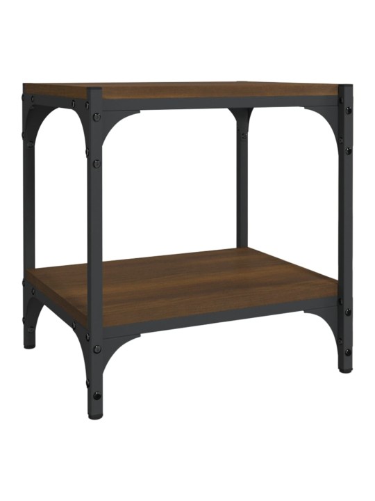 TV skříňka hnědý dub 40x33x41 cm kompozitní dřevo a ocel