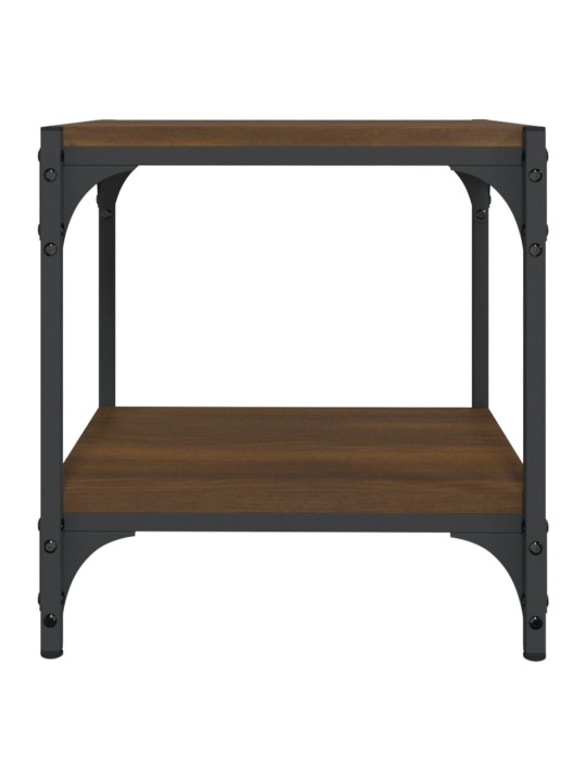 TV skříňka hnědý dub 40x33x41 cm kompozitní dřevo a ocel