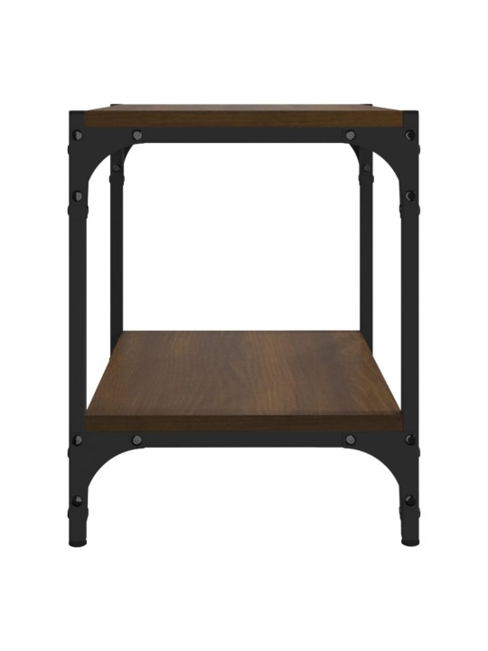TV skříňka hnědý dub 40x33x41 cm kompozitní dřevo a ocel
