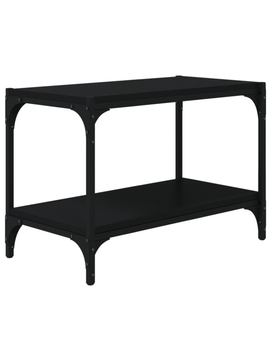 TV skříňka černá 60 x 33 x 41 cm kompozitní dřevo a ocel