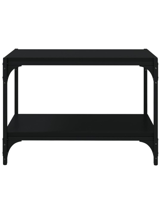 TV skříňka černá 60 x 33 x 41 cm kompozitní dřevo a ocel