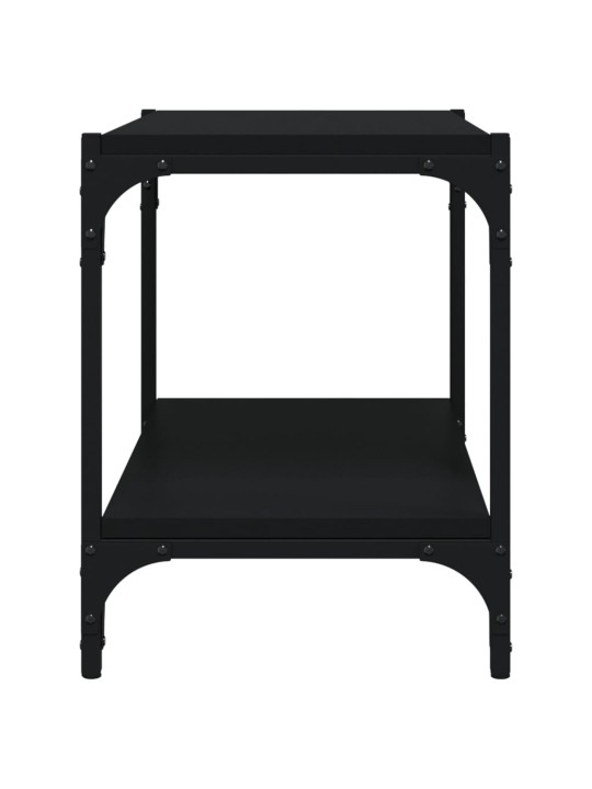 TV skříňka černá 60 x 33 x 41 cm kompozitní dřevo a ocel