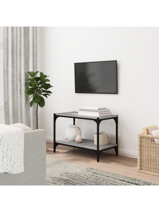 TV skříňka šedá sonoma 60 x 33 x 41 cm kompozitní dřevo a ocel