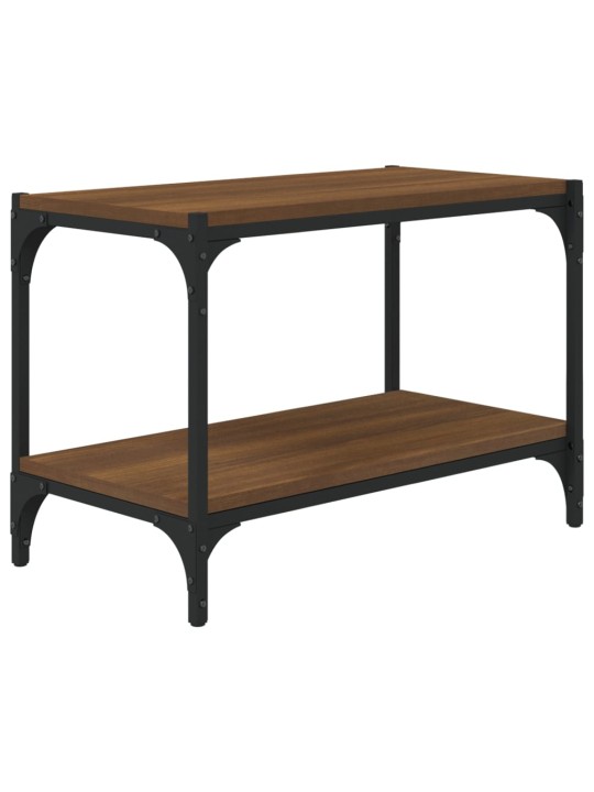 TV skříňka hnědý dub 60 x 33 x 41 cm kompozitní dřevo a ocel