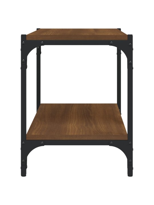 TV skříňka hnědý dub 60 x 33 x 41 cm kompozitní dřevo a ocel